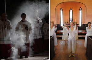 Altar boys arrive in procession during a mass celebrated by Pope Benedict XVI to commemorate cardinals and bishops who died this year, at the Vatican