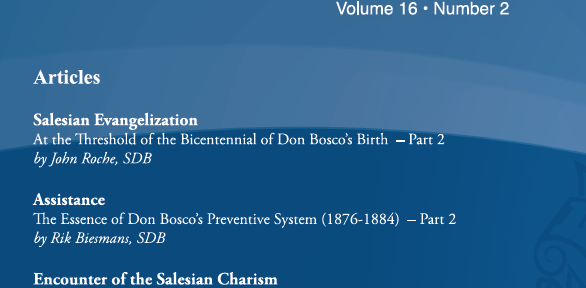 Check out Volume 16, Number 2 – Journal of Salesian Studies